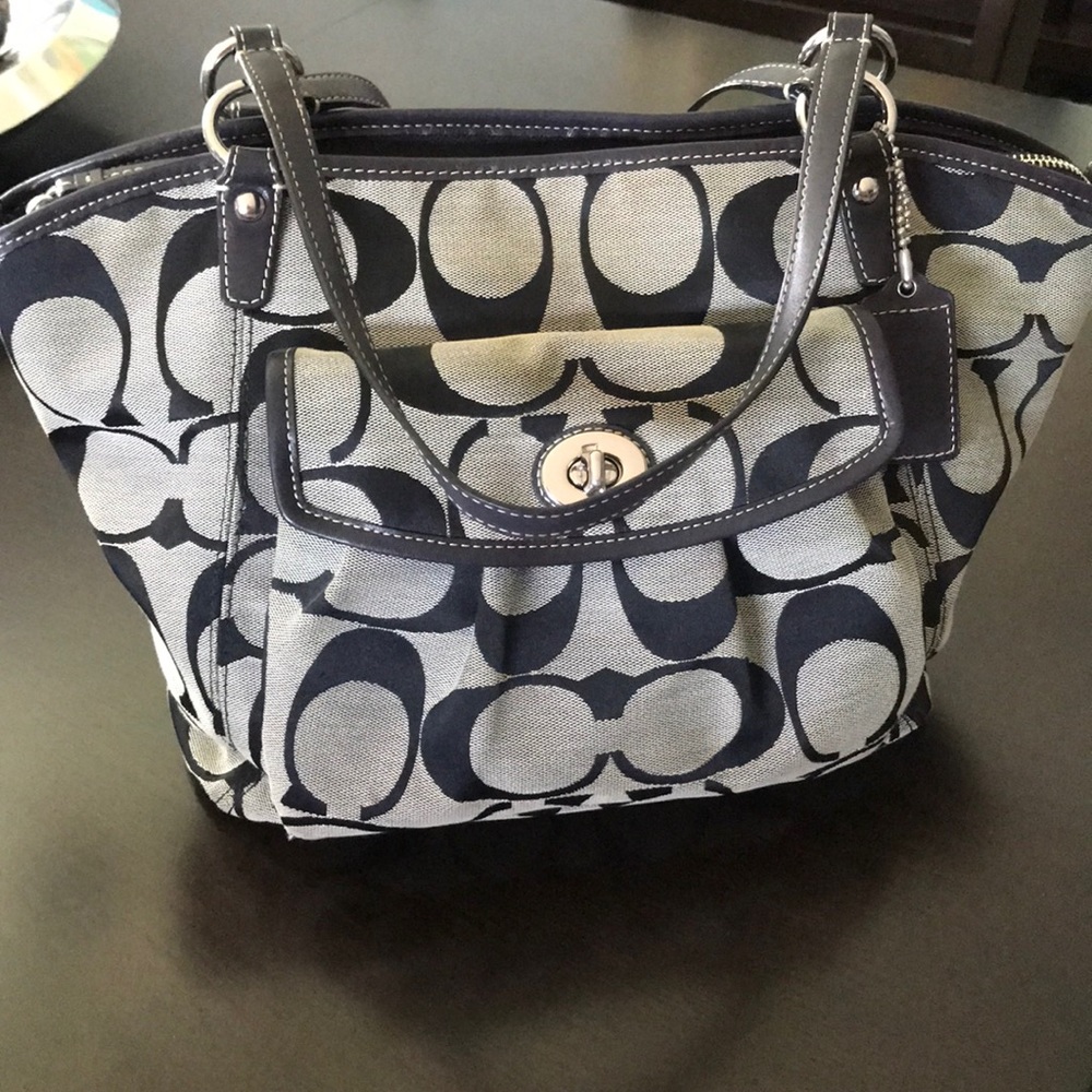 Coach Navy, “C Monogram”, purse.